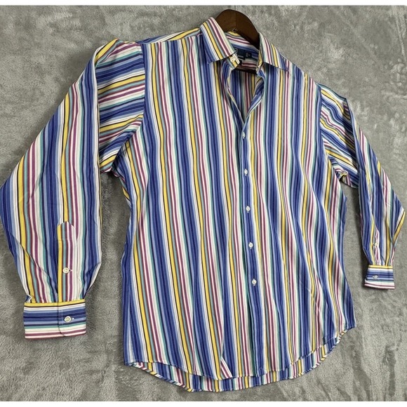 Polo Ralph Lauren Other - Polo Ralph Lauren Shirt Mens Large Striped Colorful Long Sleeve Button Down